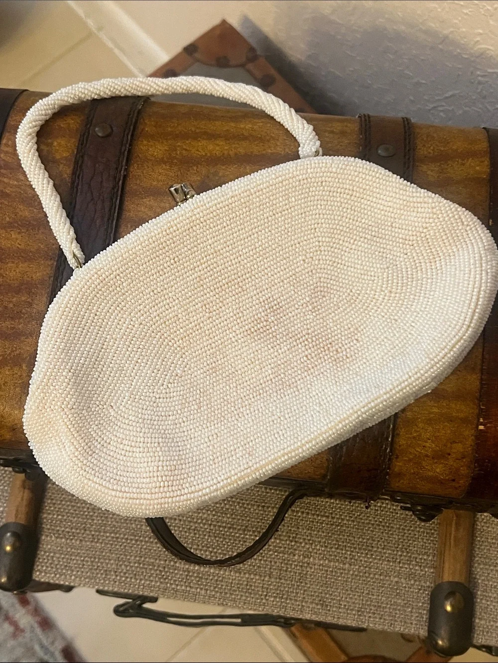 VIVANT By Sarne Vintage Italian Beads Hand Beaded Handbag Clutch Evening Bag